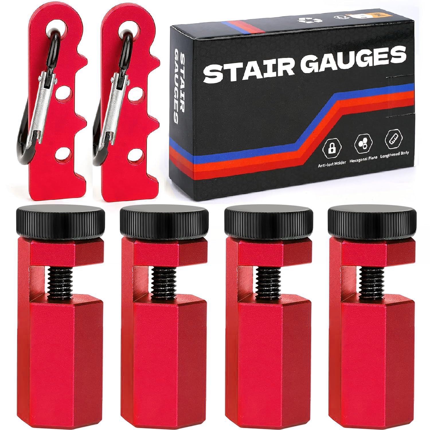 2 Pack Framing Square Stops, Stair Gauge Set For Framing