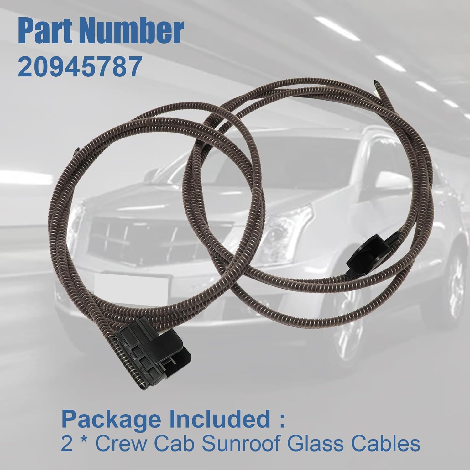 FZJDSD 2PCS Sunroof Curtain Shade Cables 20945787 Compatible with Cadillac SRX 2010 2011 2012 2013 2014 2015 2016 Car Sunroof Curtain Shade Cord Sunroof Sunshade Cable