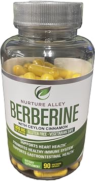 Premium Berberine Complex 1200 mg Berberine HCl + 200 mg Ceylon Cinnamon Natural Metabolic, Glucose & Wellness Support 90 Veggie Capsules