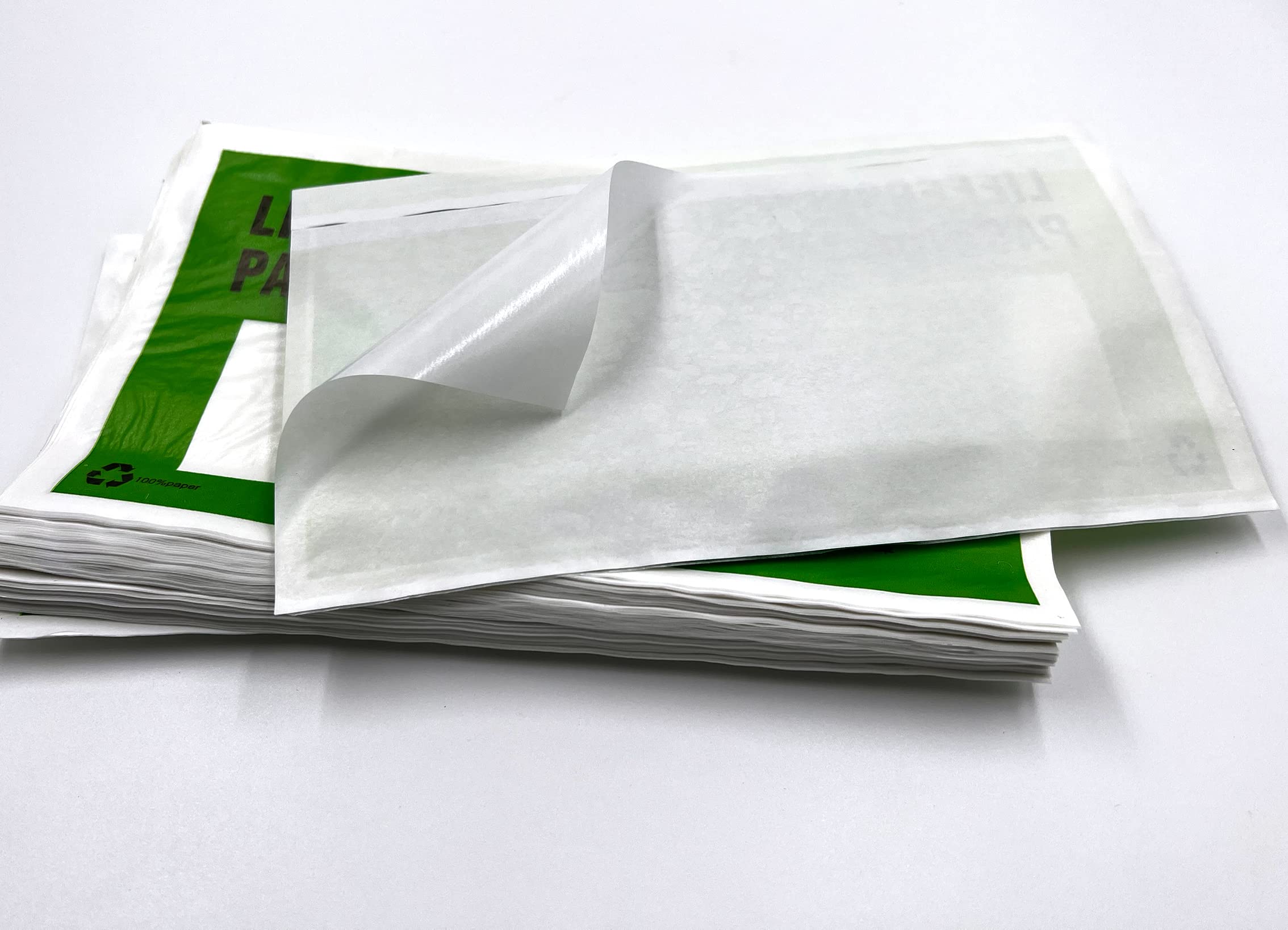 Sobres verdes de papel portadocumentos, para notas de entrega, facturas, recibos de devolución & Co - 250 unidades de fundas autoadhesivas - con dimensiones internas de 228x120 mm