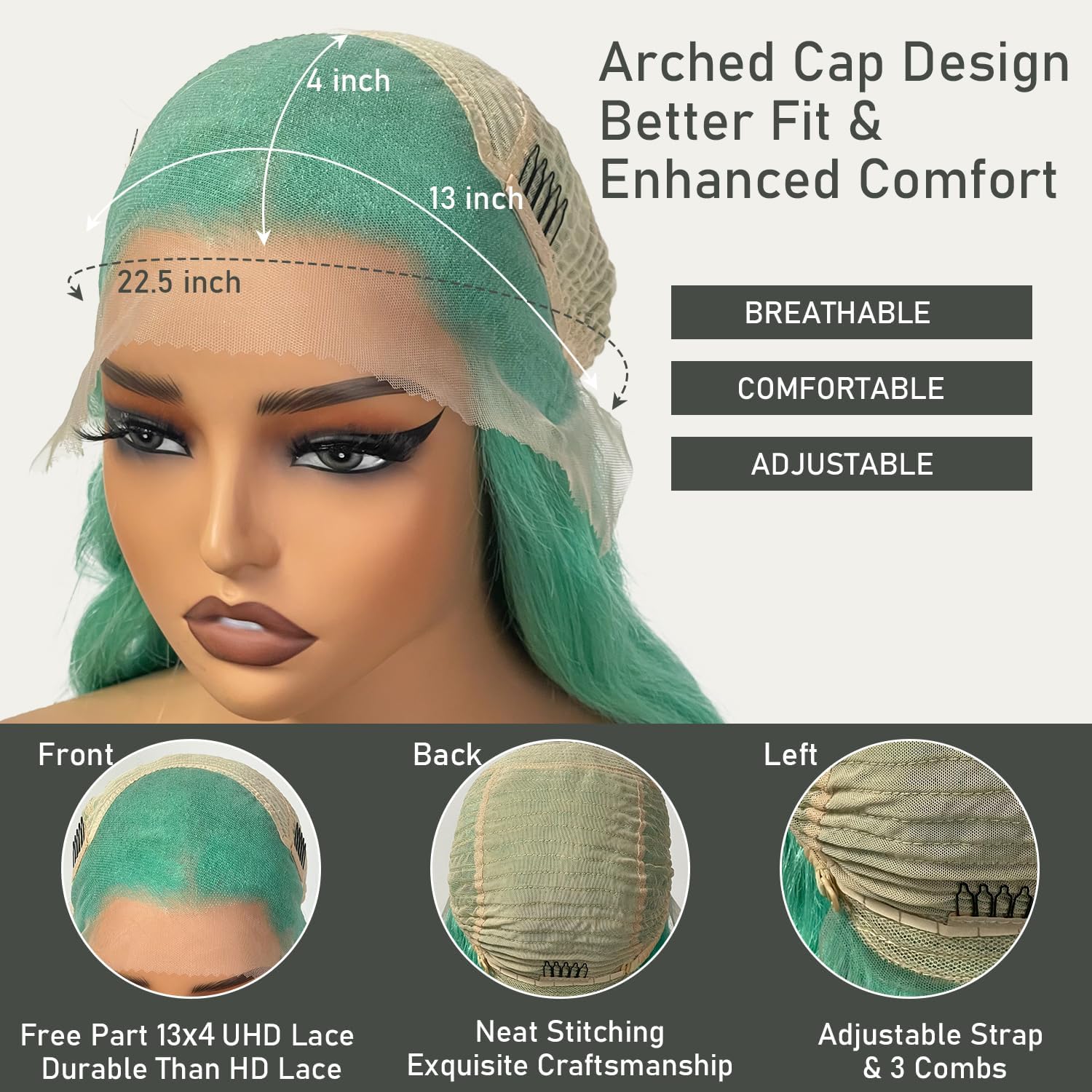 Amazon.com : Chrismas Day Wigs For Women Mint Green Body 