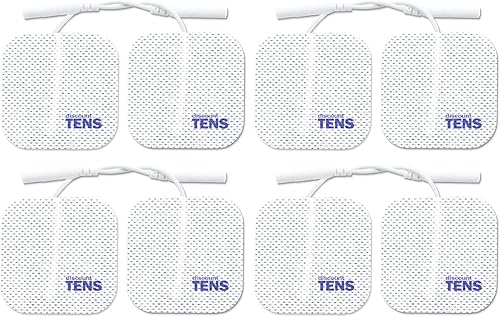 Miniatura 9 de TENS ElectrodosCalidad PREMIUM Almohadillas de repuesto 2x2 con cable para unidades TENS - Electrodos de la unidad TENS - Almohadillas de la unidad
