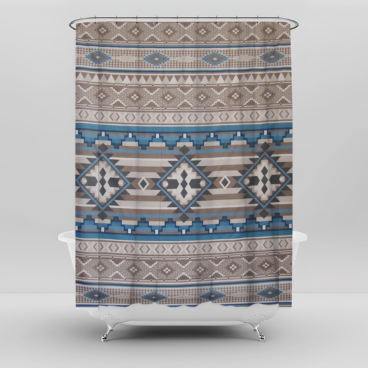 Treasure Gurus Aztec Western Fabric Shower Curtain Boho Desert Bath Accessories Bathroom Home Decor