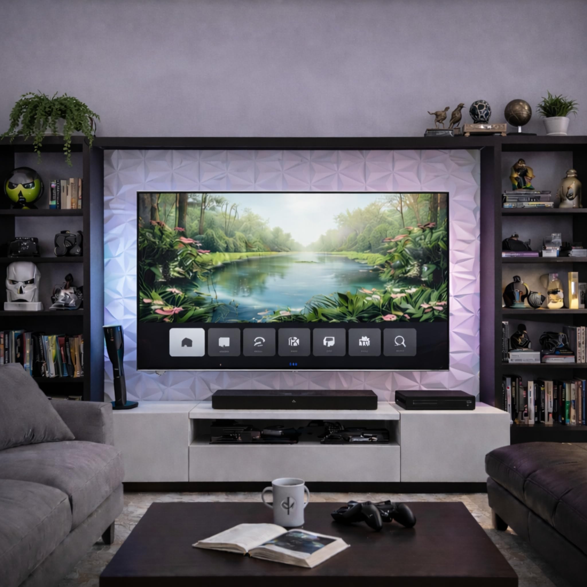 AMARA DECO - 30 Pièces Panneau Mural Decoratif 3D 30x30cm avec Ruban Adhésif Double Face – Panneaux Acoustiques Muraux Résistants à la Chaleur et Faciles à Nettoyer