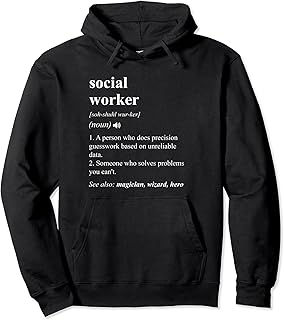 Social Worker Funny Dictionary Definition Pullover Hoodie