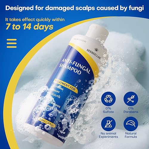 Miniatura 7 de Champú de psoriasis Dermatitis seborreica Antifúngico anticaspa Champú foliculitis copos Tratamiento del cuero cabelludo para hombres y mujeres