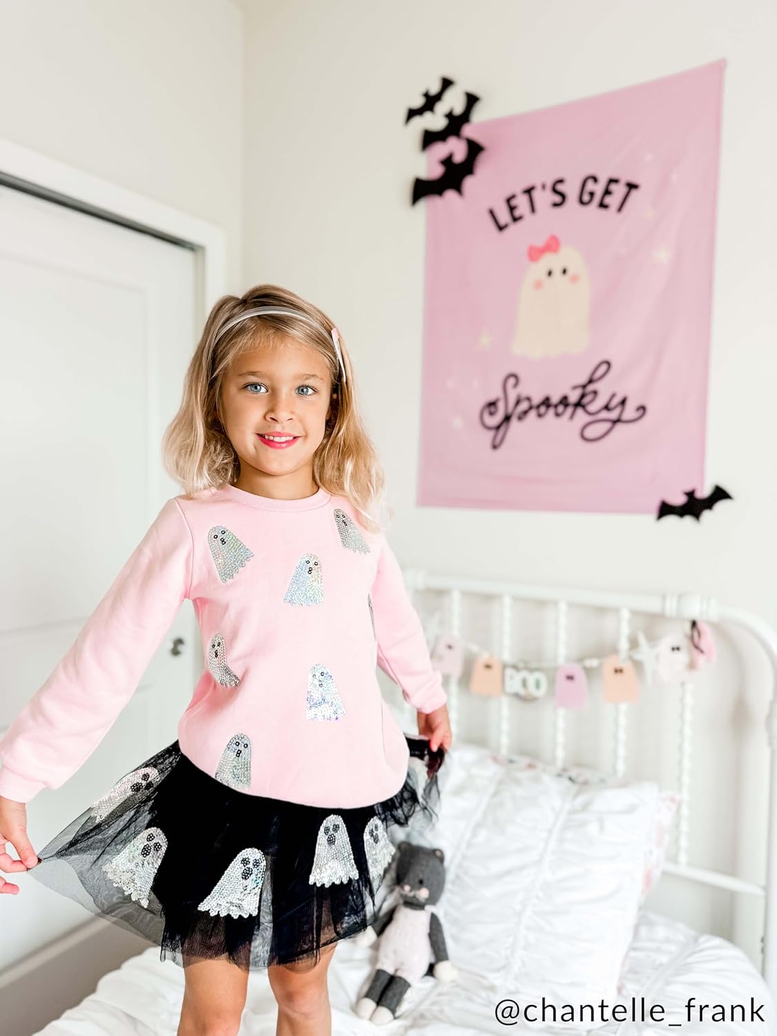 Mud Pie girls Sparkle Ghosts Sweatshirt - Image 6