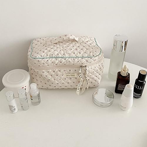 Miniatura 2 de Bolsa de maquillaje de algodón Bolsa de lavado Bolsa de almacenamiento de gran capacidad Cosméticos Mujeres Organizador de viaje Bolsas de