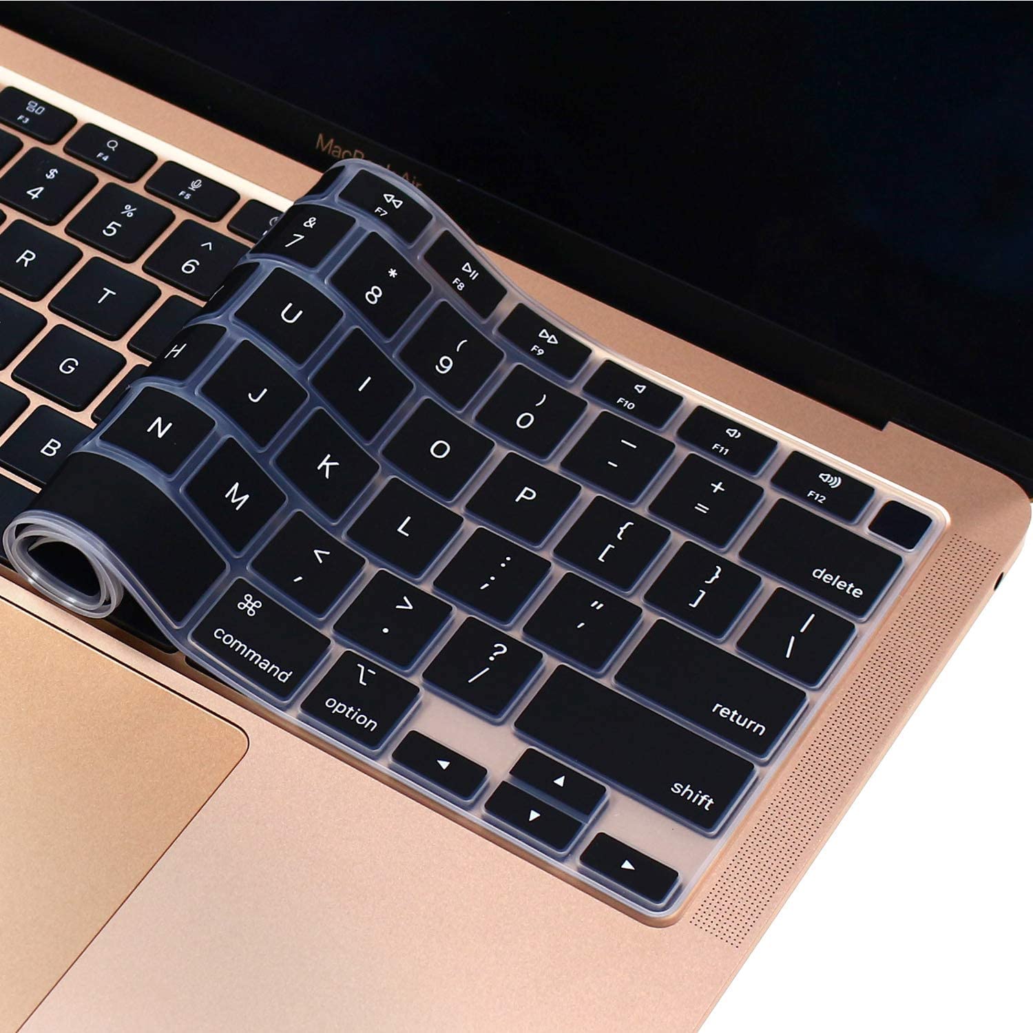 CASOSHIELD Keyboard Cover Compatible with MacBook Air 13 inch 2021 2020 Release A2337 M1 A2179 Keyboard Silicone Skin, Black (B095Y94SSG) Amazon Price History, Amazon Price Tracker