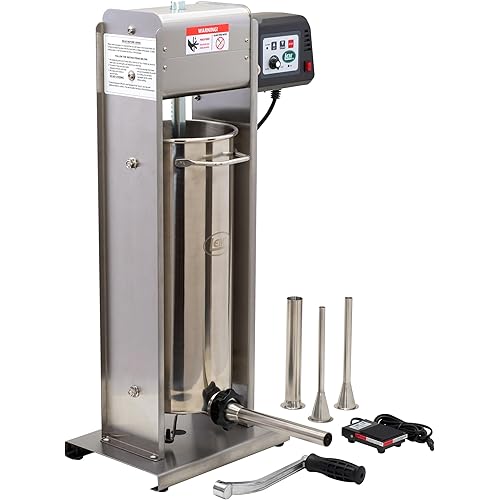 LEM Products Big Bite Motorized 30 Pound Capacity Stainless Steel Sausage Stuffer with Removable Cylinder, 0.5 HP