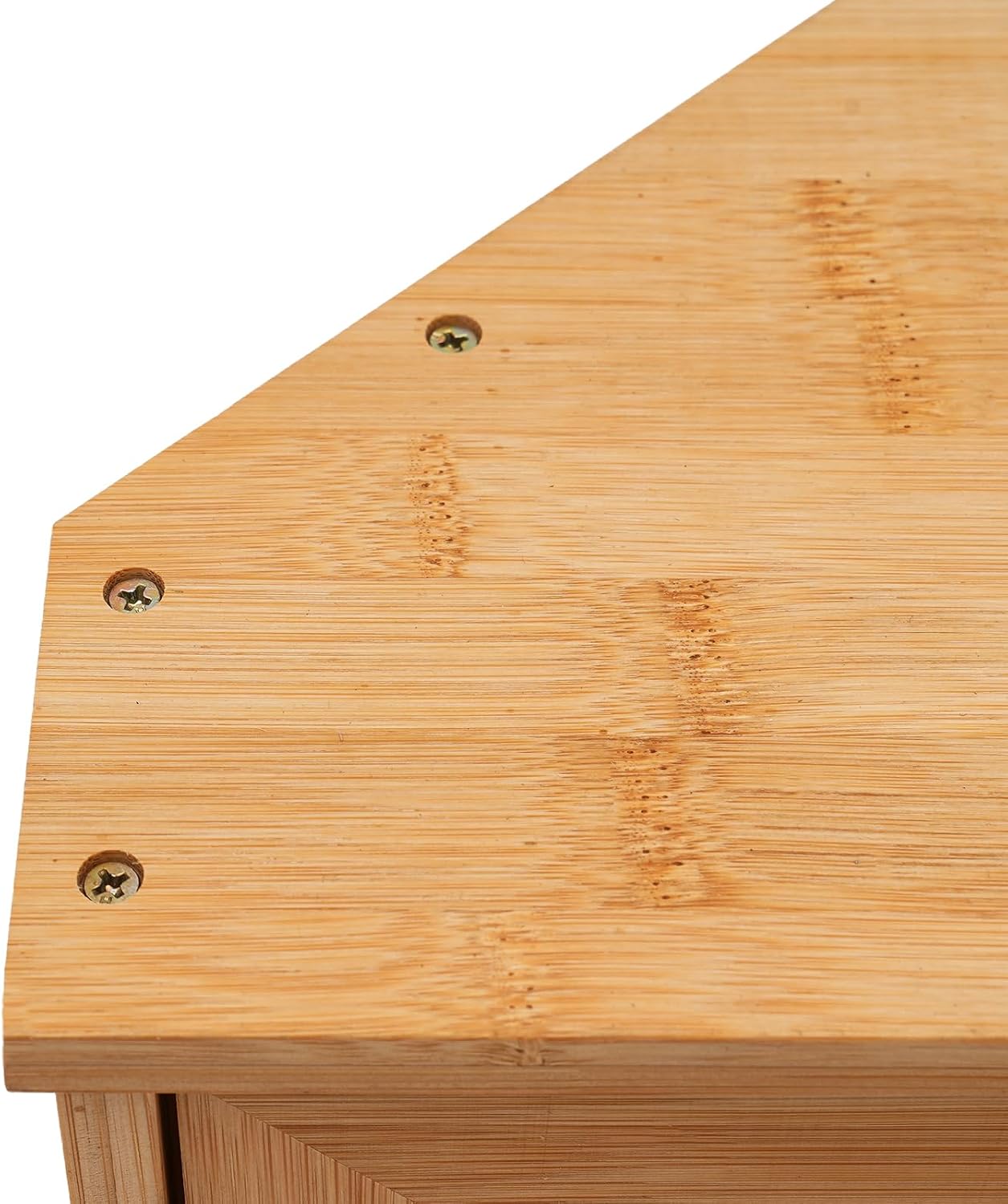 Xuthusman Bamboo Wood Bread Box, Double Bread Storage Box for Homemade Bread & Sourdough, Kitchen Large Storage Box, Transparent Acrylic Double Door Storage Box for Kitchen Countertops