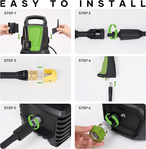 Miniatura 9 de Herramienta de limpieza multisuperficie con pistola de espuma, cable de alimentación de 35 pies y manguera de 20 pies, 3 boquillas de conexión