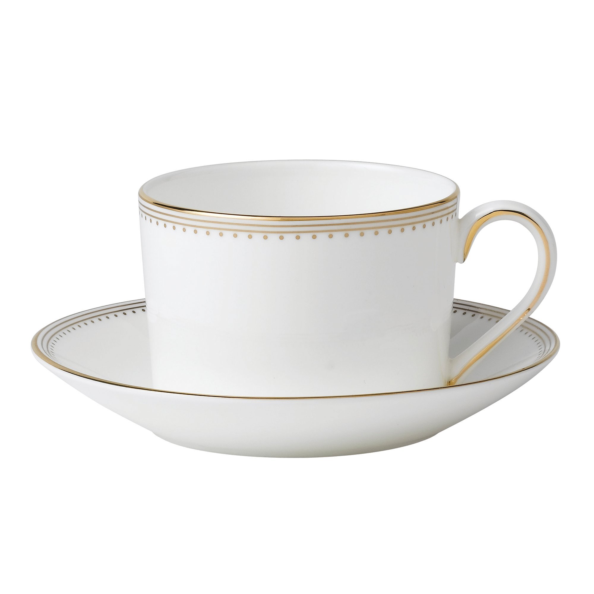 Wedgwood Vera Wang Grosgrain Imperial Dinner Plate - White Bone China With Platinum Trim, 11.25 Inch