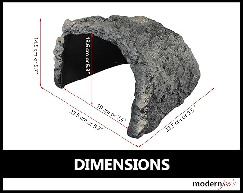 Miniatura 3 de MODERNJOE'S Cuevas escondidas de rocas para reptiles y anfibios. Resina decorativa para acuarios y terrarios. Perfecto para lagartos, serpientes,