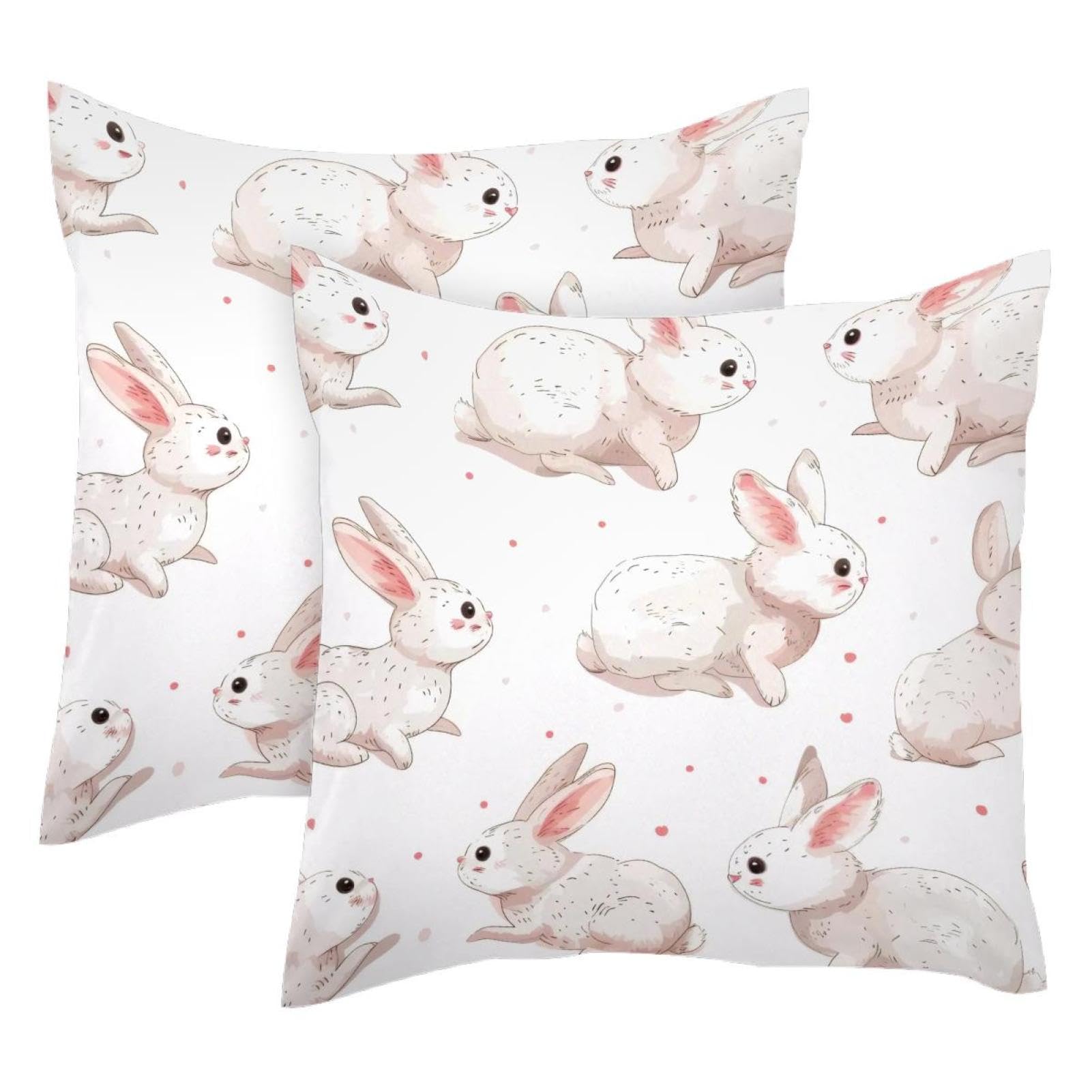 Housses de coussin lapin pour décorer votre salon, velours moderne double face
