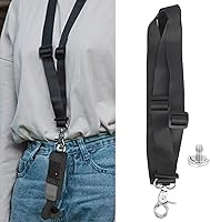 Vista 1 de Cordón para el cuello de la cámara, correa para el cuello de la cámara pequeña, correa de 23.6 in/23.6 pulgadas, ajustable, con bloqueo de seguridad