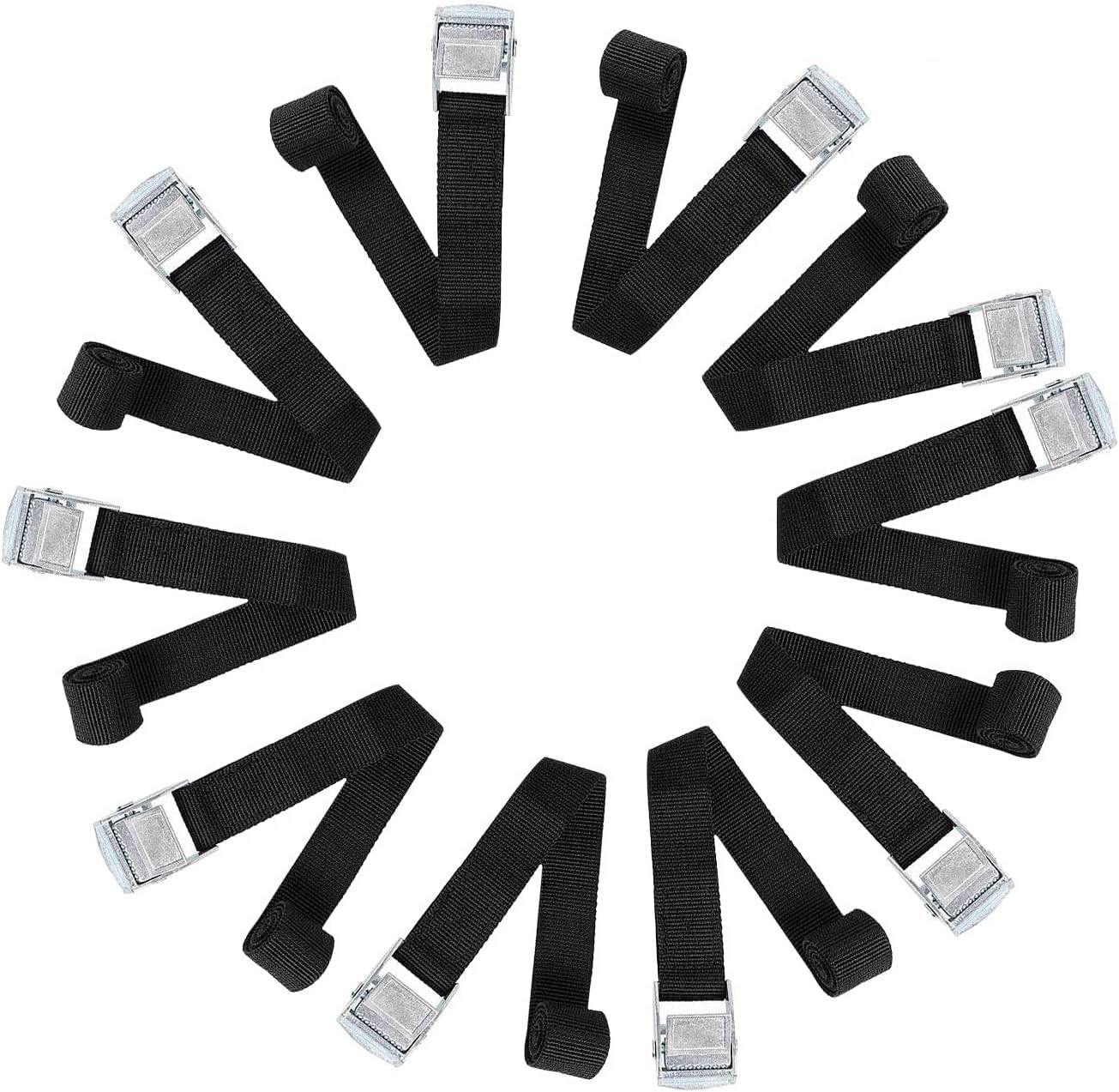 GAYISIC Strap with Buckle, 10 Pcs (2.5 cm x 1 m) Ratchet Tie Down