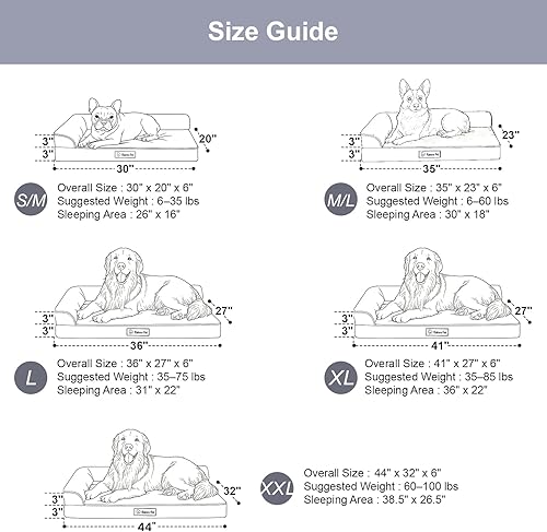 Miniatura 2 de Camas ortopédicas para perros grandes, camas de espuma viscoelástica para perros de tamaño grande, funda extraíble lavable, parte inferior