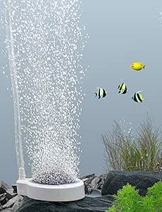 Diffuseur Air Aquarium Hygger - Pierre à Bulles Nano Silencieuse - Base Inox - Pour Aquarium 5-30 Gallons