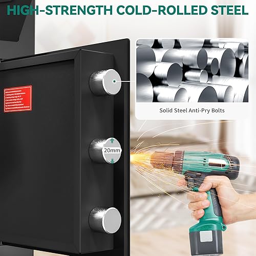 Miniatura 3 de YITAHOME Caja de seguridad para dinero, 2.5 pies cúbicos para negocios con ranura de caída, cerradura electrónica de código con bolsa ignífuga para