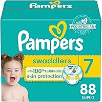 Vista 173 de Pañales Pampers Swaddlers, Talla 7 (11.8-22.7 kg), 70 unidades, absorbentes, mantiene al bebé seco y cómodo, pañal desechable seguro para la piel