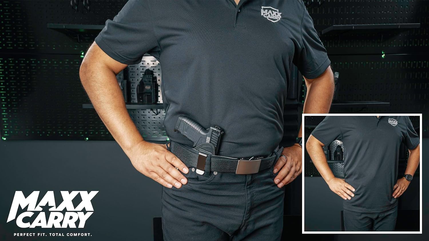 MAXX CARRY IWB Gun Holster Conceal Carry, Soft Leatherette, Fits Sub Compacts: Beretta APX A1 Carry, PX4 Storm SC, Canik TP9 SC, G33, G26, G27, Sig P320 Nitro.