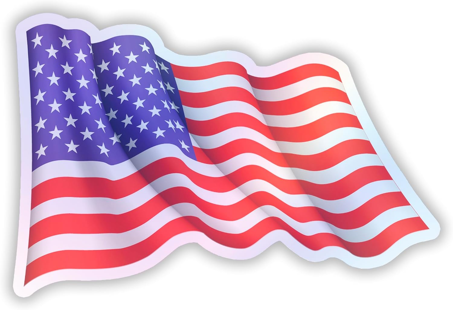 2 Pack - Reflective American Flag Hard Hat Stickers | Small Helmet Tactical Gear USA Flags Patriotic