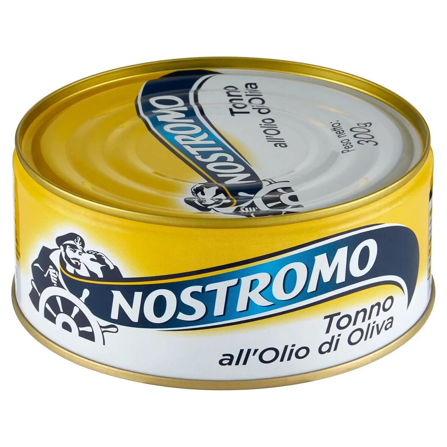 12x Nostromo Tonno all'Olio di Oliva,Pesce in Scatola,Lattine da 300g + 1 Confezione di Talco Felce Azzurra in omaggio, Busta da 100g