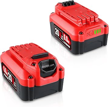 MANUFER 6.0Ah 2PACK 20V V20 Batteries Replacement for Craftsman 20V Battery with Compatible CMCB202 CMCB204 CMCB205 CMCB206 CMCB204-2 CMCB202-2 Cordless Power Tools