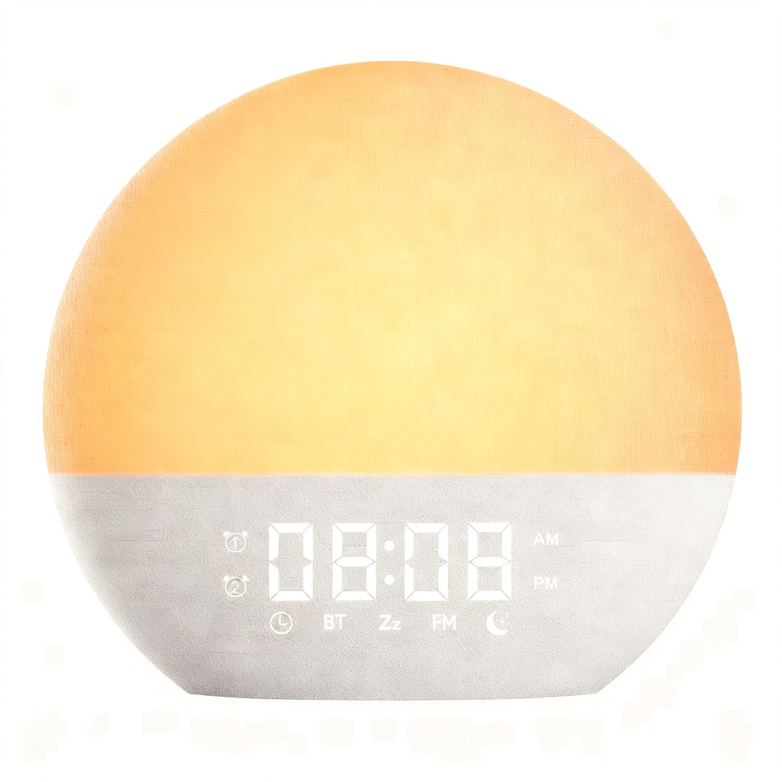 Reloj Despertador con luz de Amanecer, lámpara de Noche para