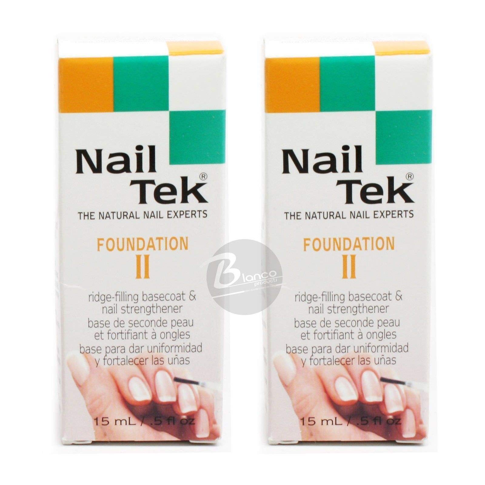 Nail TekFoundation Ii Base Coat & Strengthener 0.5oz (2 Pack)