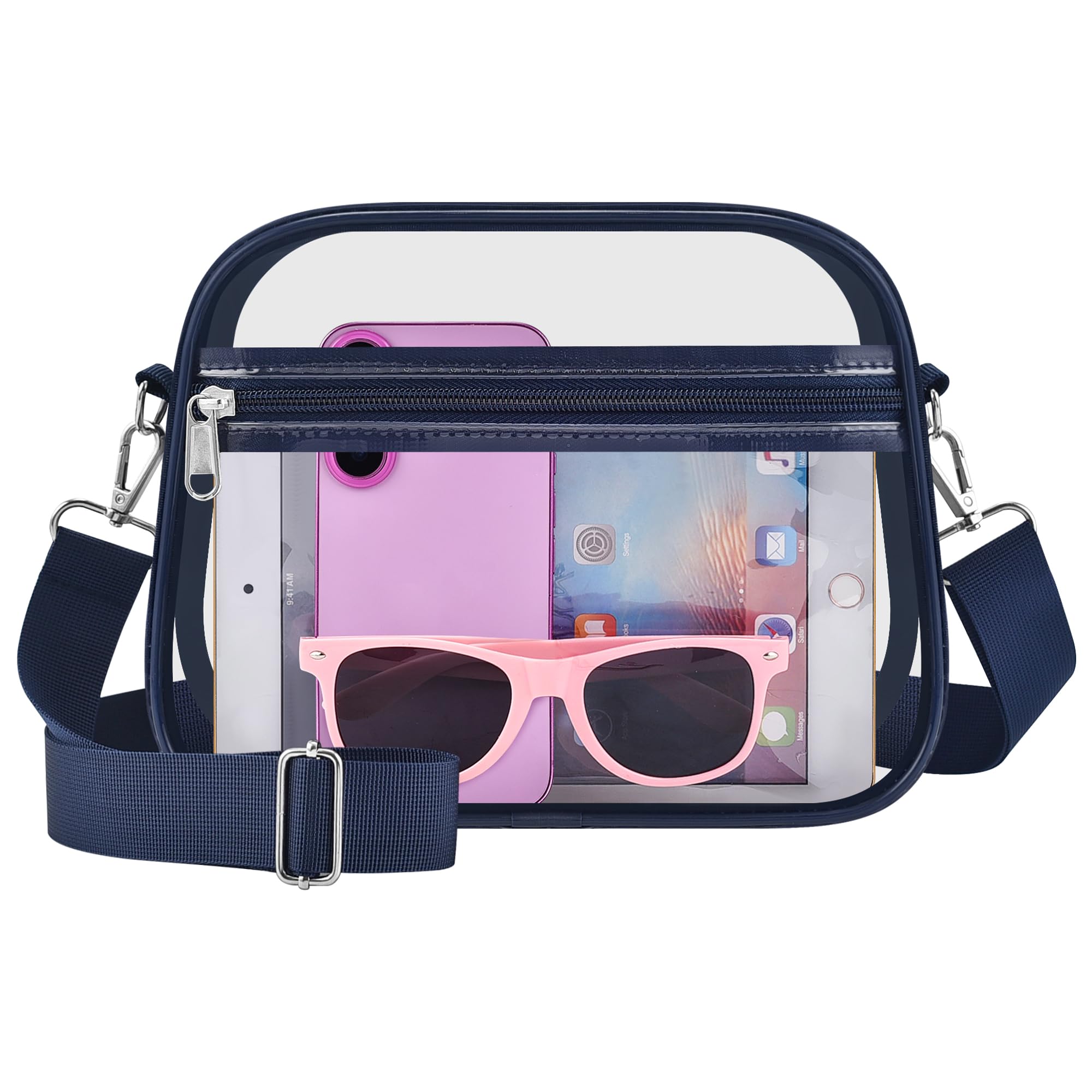 Oraben Clear Bag for Stadium Events Clear Purse Stadium Bag Satchel Handbags for Sports Events Concerts Festivals