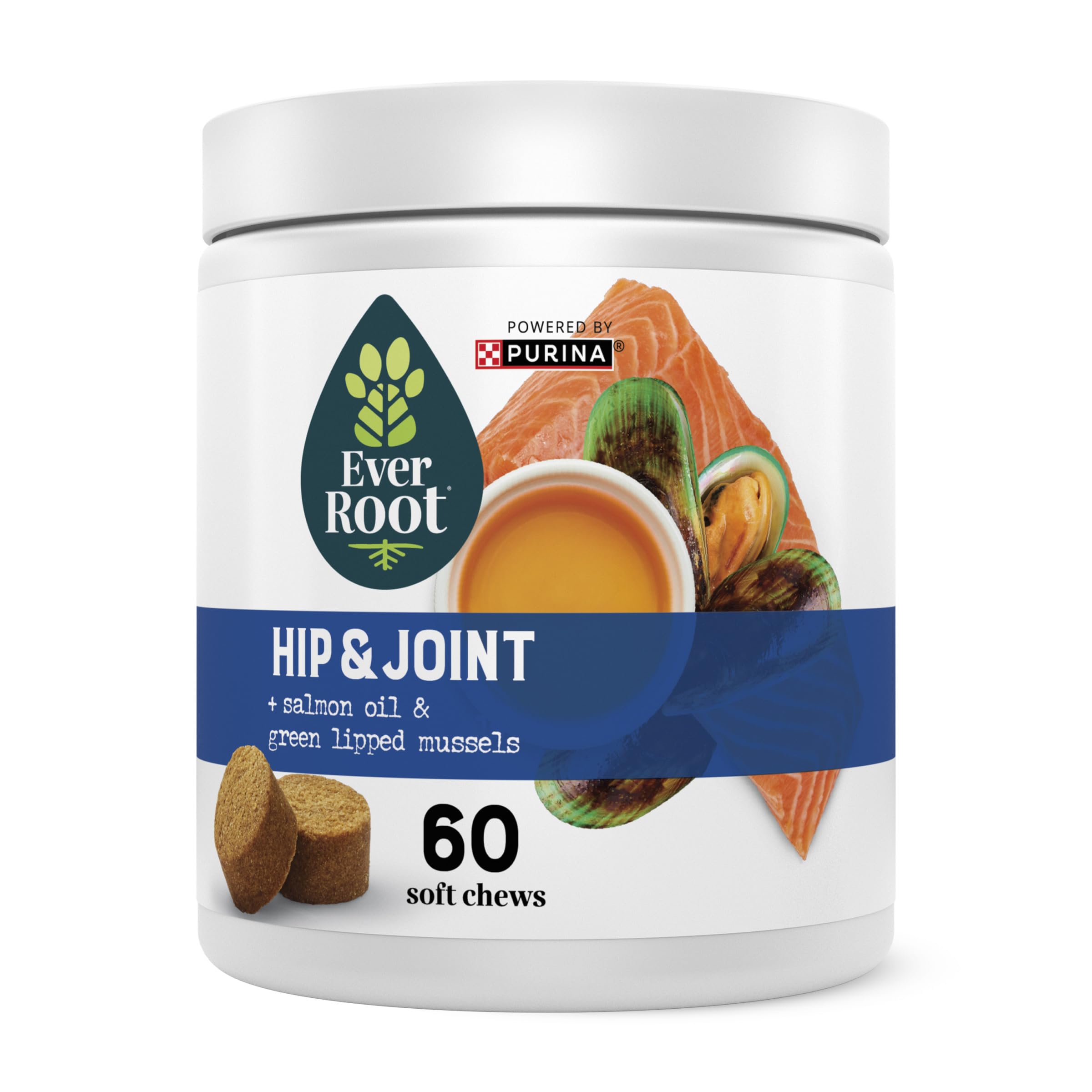 By Purina Hip and Joint Dog Supplements Soft Chews - 10.6 oz. Canister