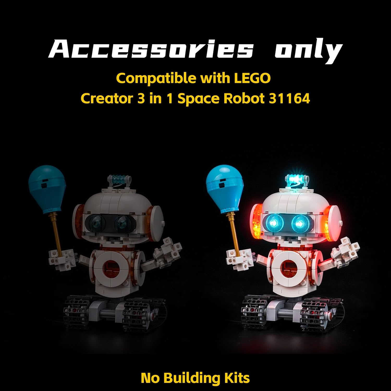 BrickBling LED Light Only, Compatible with Lego Creator 3 in 1 Space Robot 31164-Not Come with Model