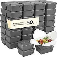 Vista 36 de Restaurantware Contenedor desechable para llevar, 30 oz / #1, negro