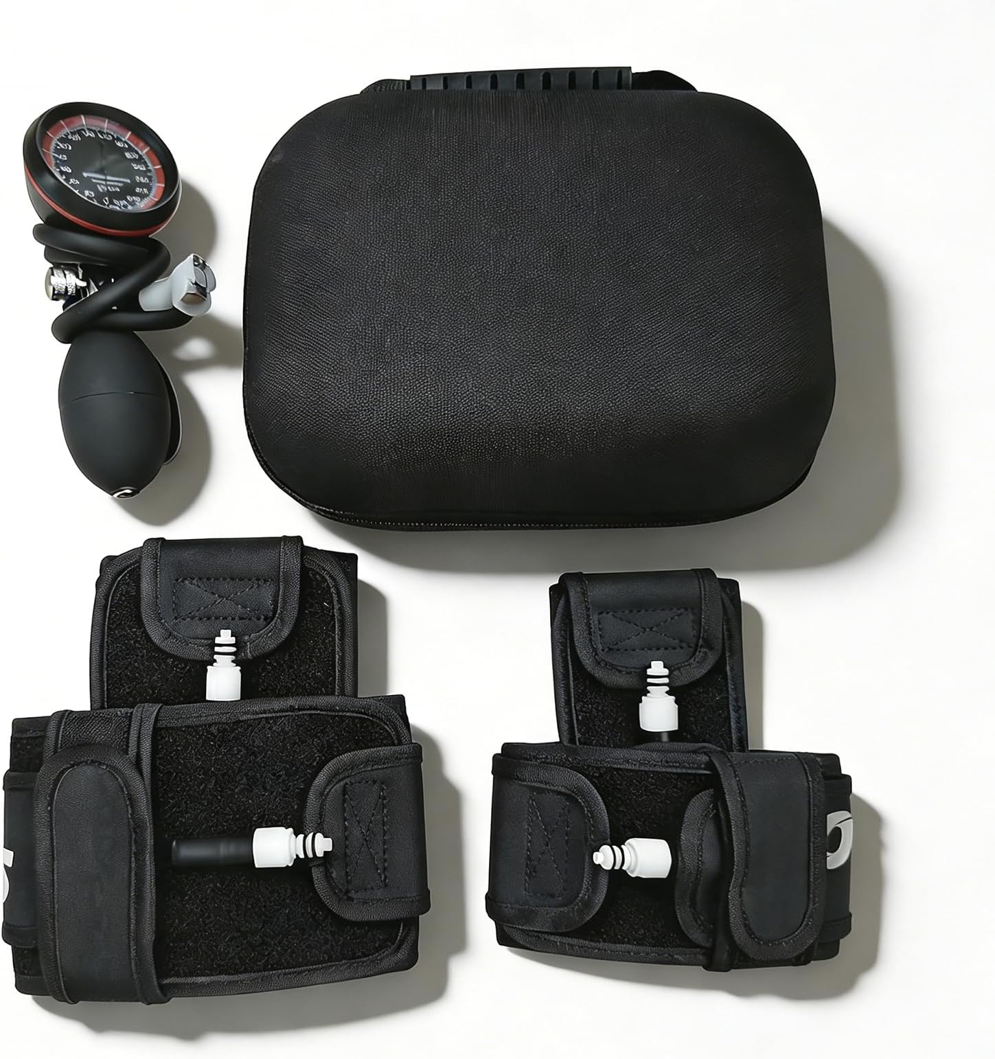 BFR Training System Blood Flow Restriction Bands Complete Arm Package for Legs Occlusion Training Compact Carrying Case (Full Set)