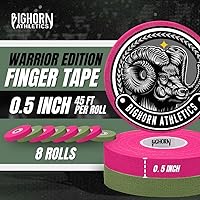 Vista 3 de Bighorn Athletics Cinta para dedos de Jiu Jitsu, cinta deportiva deportiva para lesiones y apoyo: BJJ, Judo, lucha, escalada en roca, voleibol