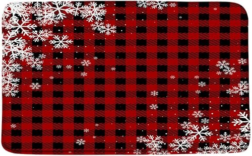 Miniatura 6 de Sunhe Tapete de baño de Navidad para invierno, bola de Navidad, ciervo, alce, gris, pino, rama, baya, estrella, vacaciones de invierno, ensueño,