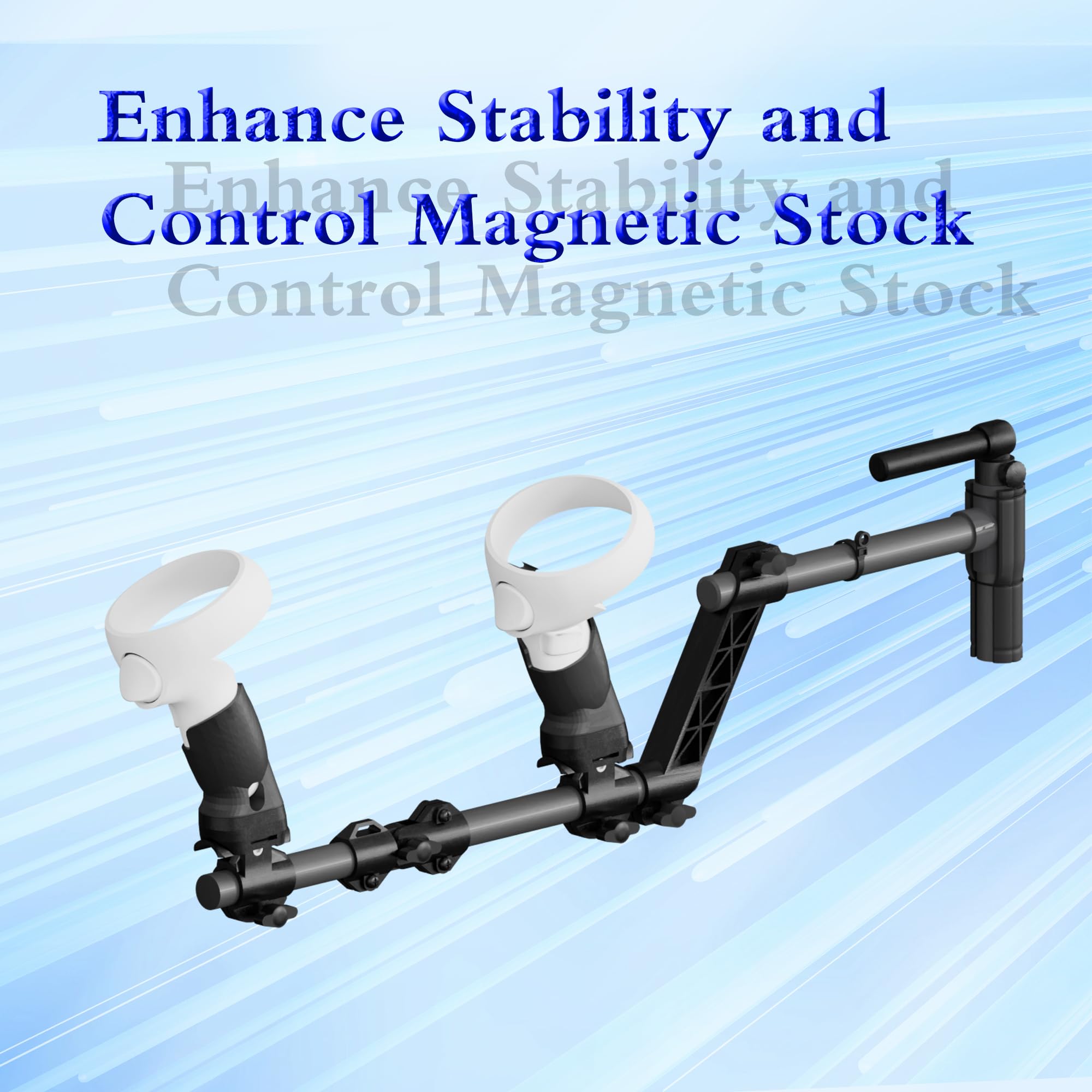 Baomaeyea VR Gunstock per Meta Quest 2, calcio della pistola compatibile con le impugnature del controller VR Meta Quest2 per migliorare la stabilità e il controllo dell'adattatore magnetico per fucil