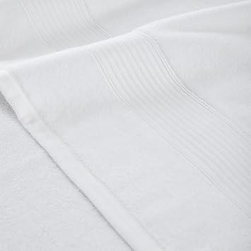 Modern Threads Hotel Collection 6-Pack 100% Ring Spun Cotton, Highly Absorbent Quick Drying Bath Towel Set, White, 30x60