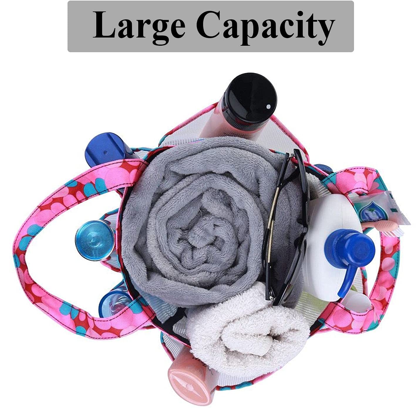 Sac de plage en gaze légère portable salle de bain douche lavage fourre-tout tra