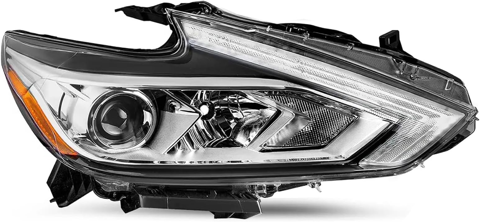 PENSUN Halogen Headlight Assembly Fit for 2016 2017 2018 Nissan Altima Replacement Headlamp Chrome Housing (Right Passenger Side)
