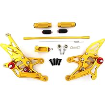 Arashi Adjustable Rearsets Compatible with Yamaha YZF R1 2007-2008, Gold