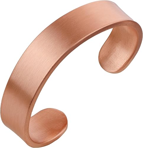 DEMMEX Pulsera de cobre de 0.118 pulgadas de grosor para hombres y mujeres Brazalete de cobre turco sólido 100% puro, calibre pesado y sin