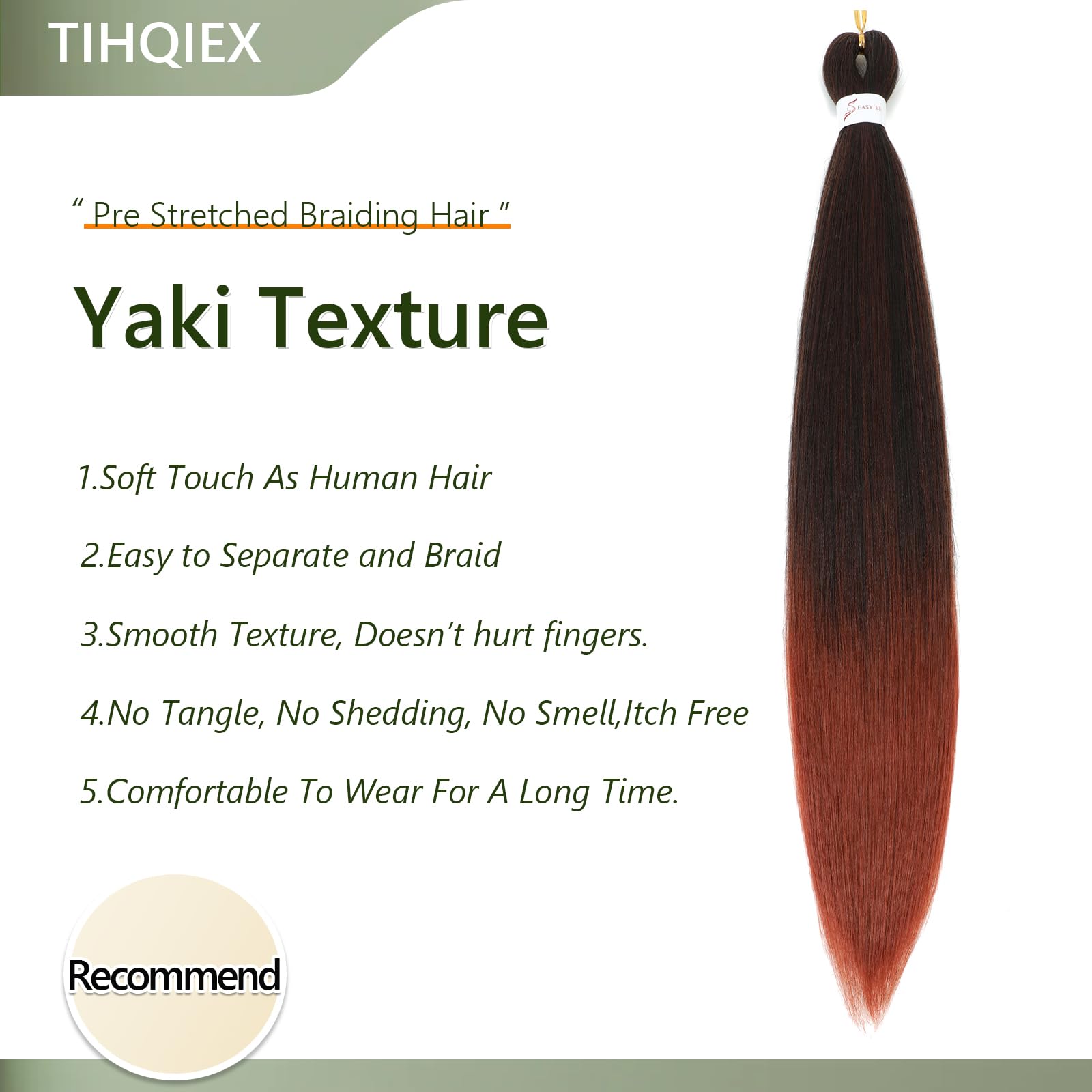 Braiding Hair Pre Stretched 30 Inch 3 Packs Long Braiding Hair Extension Pre Stretched Braiding Hair Professional Synthetic Hair For Braiding Crochet Twist Braids Soft Yaki Texture(30",1B/350-3P) - Image 2