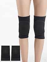 Vista 1 de Rodilleras para baile, lucha libre, baloncesto, voleibol para mujeres, protector de rodilla, rodilleras suaves para el trabajo (negro, S)