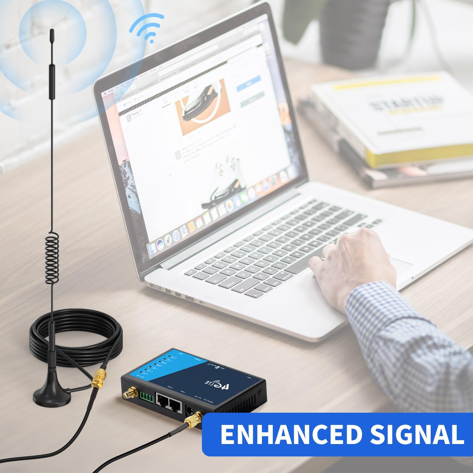 Superbat Przedłużacz anteny WiFi RPSMA 2 m męski na żeński RG174 kabel koncentryczny 50 omów do routera 4G LTE, modemu bramki, karty sieciowej PCIe, adaptera USB RTL-SDR, sprzętu GPS/WiFi/SDR itp