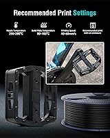 Vista 6 de SUNLU - Filamento ABS para impresora 3D de 1.75 mm, altamente resistente y duradero, resistencia al calor, excelente dureza, compatible con el 99%