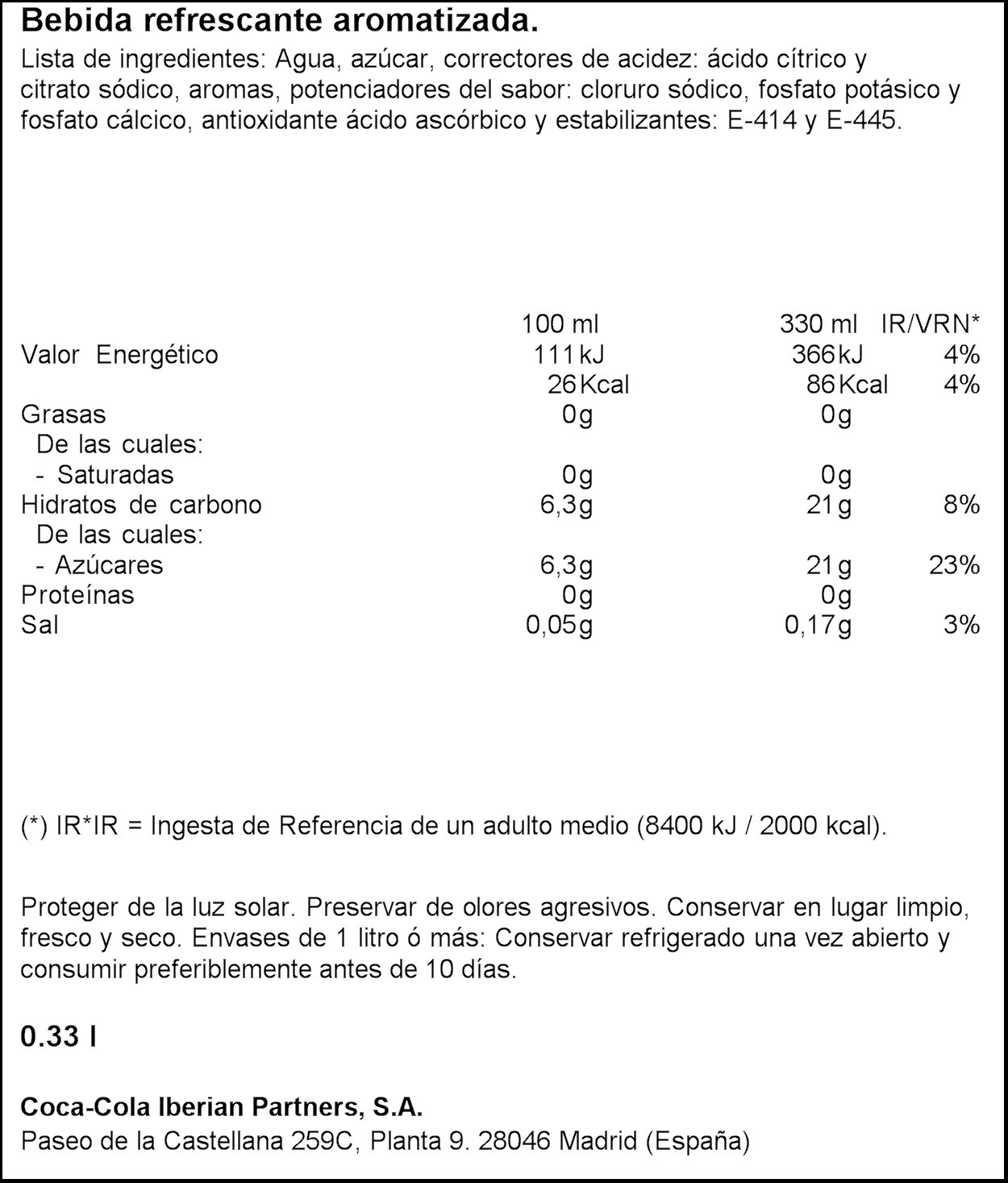 Aquarius - Bibita Rinfrescante aromatizzata, 330 ml - [pacco di 8]