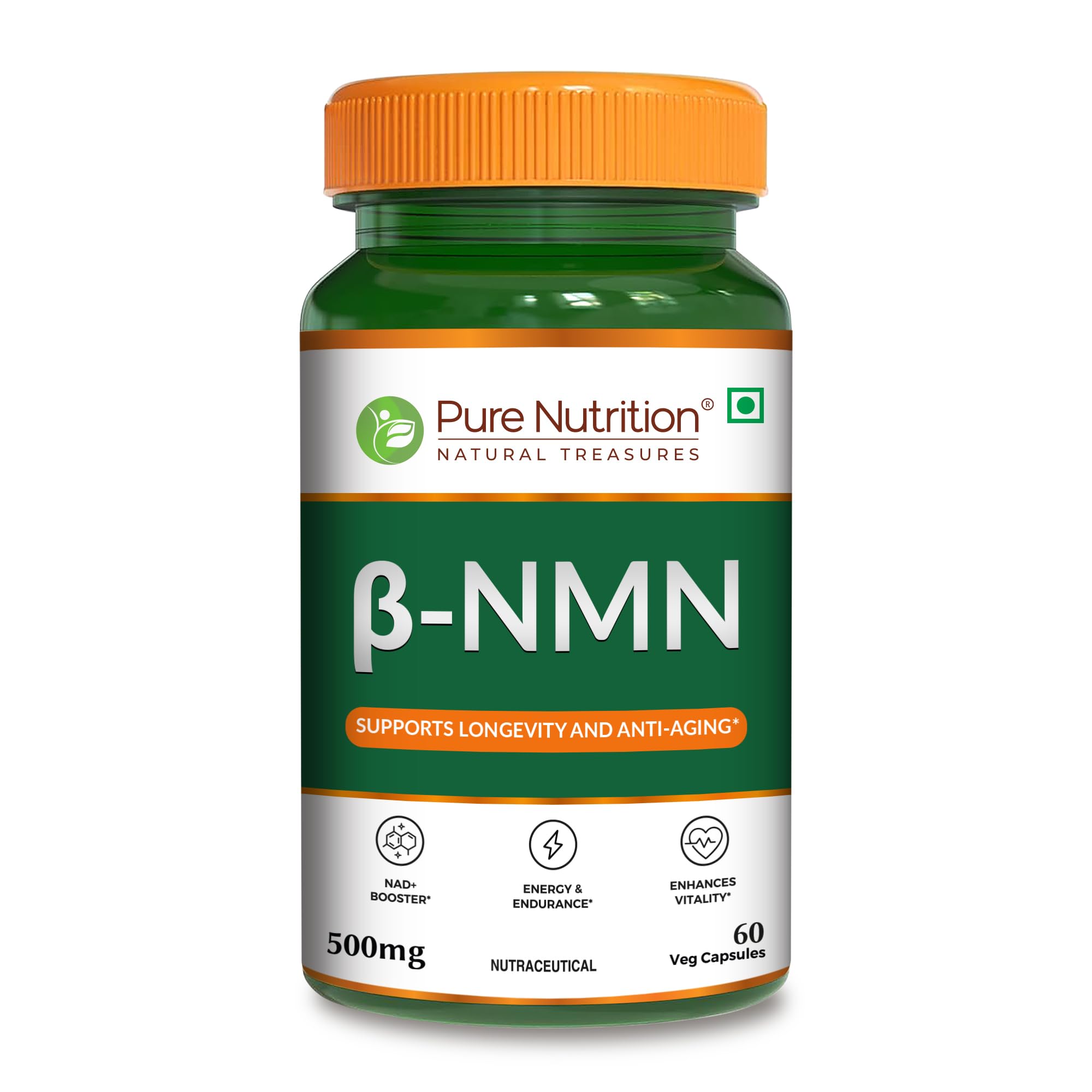 Pure Nutrition NMN Supplement 500mg (30 Capsules) | NAD Booster | Nicotinamide Mononucleotide | Supports Longevity & Metabolism Supports Healthy Aging & Increases Energy Levels-image-24